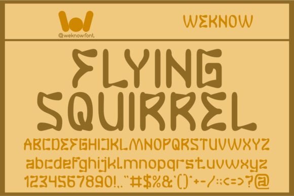 Flying Squirrel Font for Creative Design