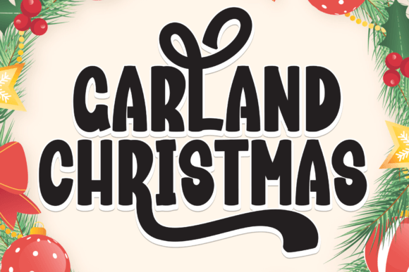 Garland Christmas Font