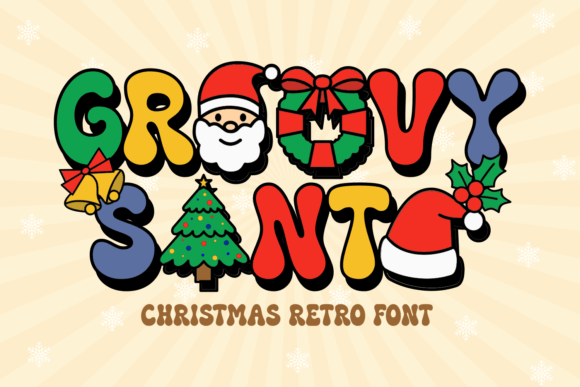 Groovy Santa Font for Festive Design