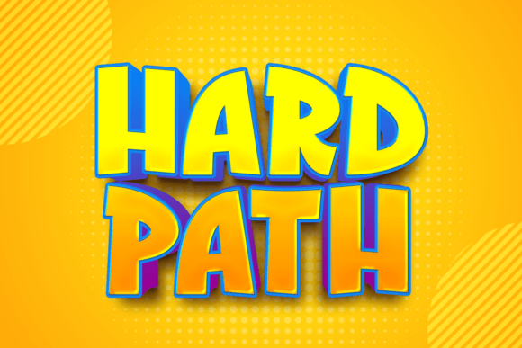 Hard Path Font for Creative Projects