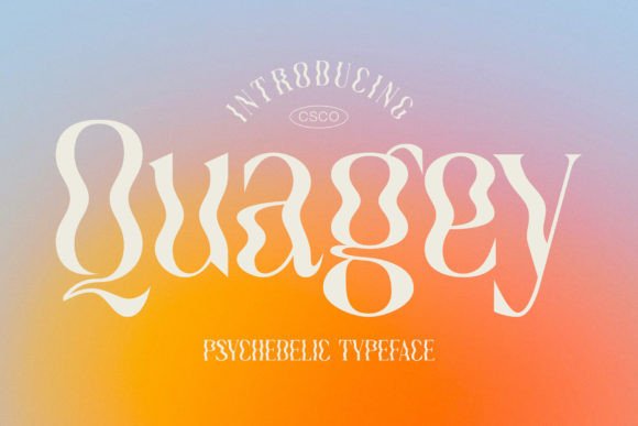 Quagey Font: Psychedelic Display Type
